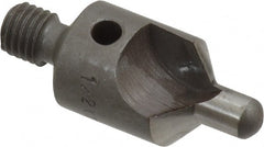 Made in USA - 2-1/2" OAL, 1/2" Head Diam, 2 Flute, 100° Incl Angle, Integral Pilot, Adjustable Stop Countersink - Exact Tooling