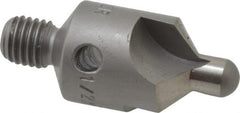 Made in USA - 2-1/2" OAL, 1/2" Head Diam, 3 Flute, 100° Incl Angle, Integral Pilot, Adjustable Stop Countersink - Exact Tooling