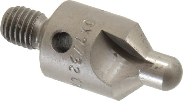 Made in USA - 2-1/2" OAL, 1/2" Head Diam, 3 Flute, 100° Incl Angle, Integral Pilot, Adjustable Stop Countersink - Exact Tooling