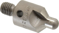 Made in USA - 2-1/2" OAL, 1/2" Head Diam, 3 Flute, 100° Incl Angle, Integral Pilot, Adjustable Stop Countersink - Exact Tooling