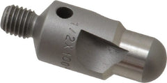 Made in USA - 2-1/2" OAL, 1/2" Head Diam, 3 Flute, 100° Incl Angle, Integral Pilot, Adjustable Stop Countersink - Exact Tooling