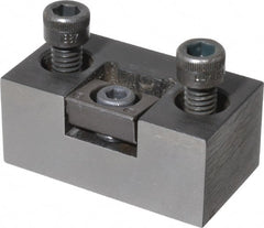 Mitee-Bite - 1/4-20 Screw Thread, 1.23" Wide Serrated Steel Compact Modular Style Screw Mount Toe Clamp - 3,600 Lb Holding Force, 14.5 Lb Ft Torque, 0.024" Throw - Exact Tooling