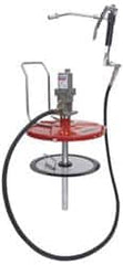 Lincoln - Grease Lubrication Aluminum Air-Operated Pump - For 25 to 50 Lb (Drum) & 35 to 50 Lb (Pail) Container - Exact Tooling