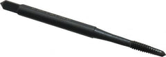 OSG - #5-40 UNC, 2 Flute, Oxide Finish, High Speed Steel Spiral Point Tap - Plug Chamfer, Right Hand Thread, 1-15/16" OAL, 5/8" Thread Length, 0.141" Shank Diam, 2B Class of Fit, Series 288 - Exact Tooling