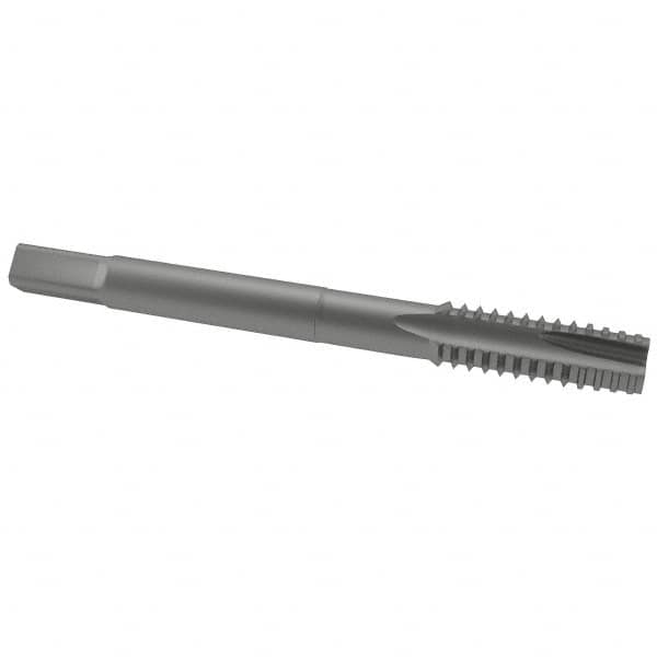 OSG - 7/16-14 UNC, 3 Flute, Oxide Finish, High Speed Steel Spiral Point Tap - Plug Chamfer, Right Hand Thread, 3-5/32" OAL, 1-7/16" Thread Length, 0.323" Shank Diam, 2B Class of Fit, Series 288 - Exact Tooling