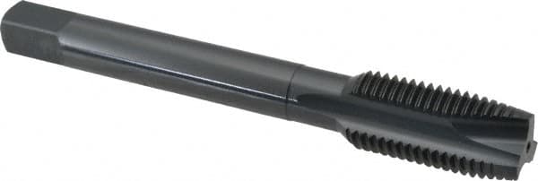 OSG - 7/16-20 UNF, 3 Flute, Oxide Finish, High Speed Steel Spiral Point Tap - Plug Chamfer, Right Hand Thread, 3-5/32" OAL, 1-7/16" Thread Length, 0.323" Shank Diam, 2B Class of Fit, Series 288 - Exact Tooling