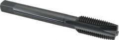 OSG - 7/16-20 UNF, 3 Flute, Oxide Finish, High Speed Steel Spiral Point Tap - Plug Chamfer, Right Hand Thread, 3-5/32" OAL, 1-7/16" Thread Length, 0.323" Shank Diam, 2B Class of Fit, Series 288 - Exact Tooling
