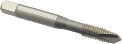 OSG - M8x1.25 Metric Coarse, 3 Flute, Bright Finish, High Speed Steel Spiral Point Tap - Plug Chamfer, Right Hand Thread, 2-23/32" OAL, 1-1/8" Thread Length, 0.318" Shank Diam, 6H Class of Fit, Series 288 - Exact Tooling