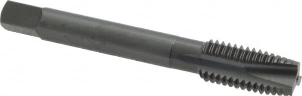 OSG - M12x1.75 Metric Coarse, 3 Flute, Oxide Finish, High Speed Steel Spiral Point Tap - Plug Chamfer, Right Hand Thread, 3-3/8" OAL, 1-21/32" Thread Length, 0.367" Shank Diam, 6H Class of Fit, Series 288 - Exact Tooling
