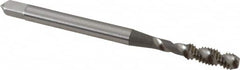OSG - #6-40 UNF 2 Flute 2B Bottoming Spiral Flute Tap - High Speed Steel, Bright Finish, 2" OAL, Right Hand Flute, Right Hand Thread - Exact Tooling
