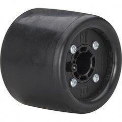 Dynabrade - 3-1/4" Wheel OD, 3" Wheel Width, 7,000 RPM, Aluminum, Pneumatic Wheel with Hub - 10-11/16" Long x 3" Wide, 5/8" Wheel Arbor Hole, For Use with 13204, 13505, 13515 & 13520 Dynastraight Air-Powered Abrasive Finishing Tools - Exact Tooling