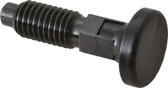 Gibraltar - 1/2-13, 0.31" Max Plunger Diam, 0.5 Lb Init to 1.75 Lb Final End Force, Locking Knob Handle Plunger - Delrin Knob, 1-1/4" Body Length, 1" Length Under Head/Shoulder, 1/4" Plunger Projection - Exact Tooling