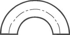 VNE - 2", Unpolished Style, Sanitary Stainless Steel Pipe 180° U Bend - Butt Weld x Butt Weld Connection, Grade 304 - Exact Tooling