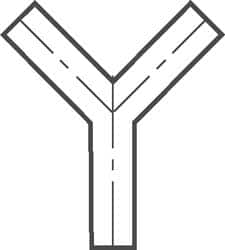 VNE - 4", Unpolished Style, Sanitary Stainless Steel Pipe True Y - Butt Weld x Butt Weld x Butt Weld Connection, Grade 316L - Exact Tooling