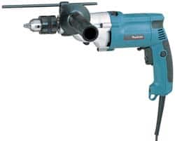 Makita - 120 Volt 3/4" Keyed Chuck Electric Hammer Drill - 0 to 24,000 BPM, 0 to 2,900 RPM, Reversible - Exact Tooling