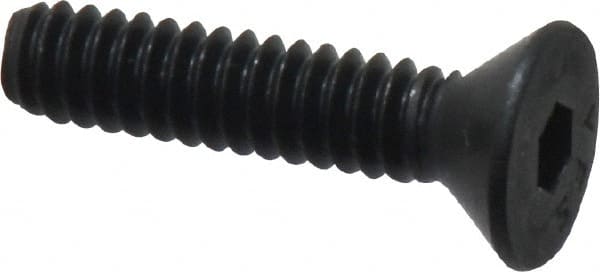 Value Collection - #10-24 UNC Hex Socket Drive, 82° Flat Screw - Alloy Steel, Black Oxide Finish, Fully Threaded, 7/8" OAL - Exact Tooling