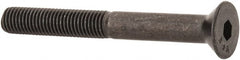 Value Collection - 1/4-28 UNF Hex Socket Drive, 82° Flat Screw - Alloy Steel, Black Oxide Finish, Partially Threaded, 2-1/4" OAL - Exact Tooling