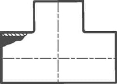 VNE - 1", Unpolished Style, Sanitary Stainless Steel Pipe Tee - Butt Weld x Butt Weld x Butt Weld Connection, Grade 304 - Exact Tooling