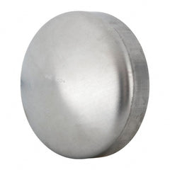 VNE - 4", Unpolished Style, Sanitary Stainless Steel Pipe End Cap - Butt Weld Connection, Grade 304 - Exact Tooling