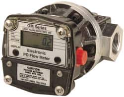 GPI - 1" FNPT Port Oval Gear Flowmeter - 150 Max psi, 0.8 to 21 GPM, Ryton - Exact Tooling