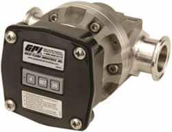 GPI - 1" FNPT Port Oval Gear Flowmeter - 800 Max psi, 1.6 to 32 GPM, Aluminum - Exact Tooling