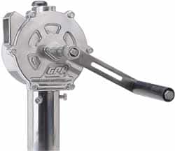 GPI - 3/4" Outlet, 10 GPM, Aluminum Hand Operated Rotary Pump - For 15, 30 & 55 Gal Drums, For Diesel Fuel, Kerosene, Medium Weight Oils & Gasoline - Exact Tooling