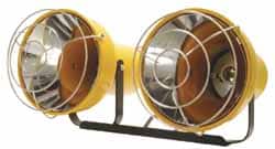 Fostoria - 120 Volt, 110 Watt, Electric, Fluorescent Portable Cart Work Light - 15' Cord, 2 Heads, 6,000 Lumens, Aluminum - Exact Tooling