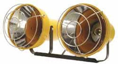 Fostoria - 120 Volt, 110 Watt, Electric, Fluorescent Portable Cart Work Light - 15' Cord, 2 Heads, 6,000 Lumens, Aluminum - Exact Tooling