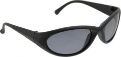 DeWALT - Smoke Lenses, Framed Polarized Glasses - Anti-Fog, Scratch Resistant, Black Plastic Frame, Size Universal, Wrap Around - Exact Tooling