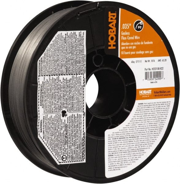 Hobart Welding Products - MIG Welding Wire Industry Specification: E71T-11 Wire Diameter: 0.03500 (Decimal Inch) - Exact Tooling