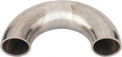 VNE - 1", Unpolished Style, Sanitary Stainless Steel Pipe 180° U Bend - Butt Weld x Butt Weld Connection, Grade 304 - Exact Tooling