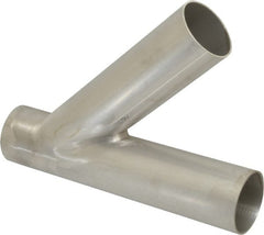 VNE - 2", Unpolished Style, Sanitary Stainless Steel Pipe 45° Lateral - Butt Weld x Butt Weld x Butt Weld Connection, Grade 304 - Exact Tooling