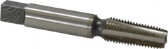 Interstate - 1/16-27 NPT Thread, 4 Flute Standard Pipe Tap - 2-1/8" OAL, 11/16" Thread Length, 5/16" Shank Diam, Bright Finish, High Speed Steel - Exact Tooling