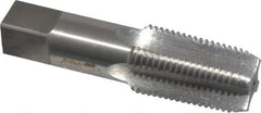 Interstate - 1/2-14 NPT Thread, 4 Flute Standard Pipe Tap - 3-1/8" OAL, 1-3/8" Thread Length, 11/16" Shank Diam, Bright Finish, High Speed Steel - Exact Tooling