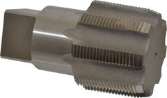 Interstate - 3-8 NPT Thread, 8 Flute Standard Pipe Tap - 6" OAL, 2-5/8" Thread Length, 2-5/8" Shank Diam, Bright Finish, High Speed Steel - Exact Tooling
