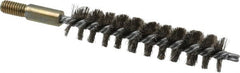 Value Collection - 3/4" Diam Helical Stainless Steel Tube Brush - 0.012" Filament Diam, 3-1/2" Brush Length, 5-1/2" OAL, 5/16-18 Male Shank - Exact Tooling