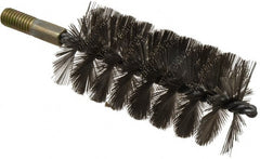 Value Collection - 2-1/4" Diam Helical Stainless Steel Tube Brush - 0.012" Filament Diam, 4-1/4" Brush Length, 7-1/2" OAL, 1/2-12 Male Shank - Exact Tooling