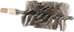 Value Collection - 2-1/2" Diam Helical Stainless Steel Tube Brush - Single Spiral, 0.012" Filament Diam, 4" Brush Length, 7" OAL, 1/2-12 Male Shank - Exact Tooling
