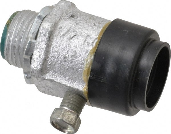 Cooper Crouse-Hinds - 1/2" Trade, Malleable Iron Set Screw Straight Rigid/Intermediate (IMC) Conduit Connector - Insulated - Exact Tooling