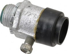 Cooper Crouse-Hinds - 1/2" Trade, Malleable Iron Set Screw Straight Rigid/Intermediate (IMC) Conduit Connector - Insulated - Exact Tooling