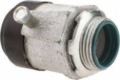 Cooper Crouse-Hinds - 1" Trade, Malleable Iron Set Screw Straight Rigid/Intermediate (IMC) Conduit Connector - Insulated - Exact Tooling