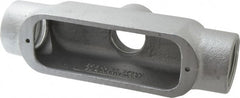 Cooper Crouse-Hinds - Form 5, TB Body, 1-1/2" Trade, Rigid Malleable Iron Conduit Body - Oval, 9" OAL, 36 cc Capacity, Gray - Exact Tooling
