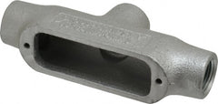 Cooper Crouse-Hinds - Form 5, TB Body, 1/2" Trade, Rigid Malleable Iron Conduit Body - Oval, 5.38" OAL, 6 cc Capacity, Gray - Exact Tooling