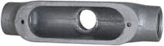 Cooper Crouse-Hinds - Form 5, TB Body, 2" Trade, Rigid Malleable Iron Conduit Body - Oval, 11-1/2" OAL, 76 cc Capacity, Gray - Exact Tooling