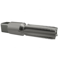 Interstate - 1/4-18 NPS Thread, 4 Flute Standard Pipe Tap - 2-7/16" OAL, 1-1/16" Thread Length, 9/16" Shank Diam, Bright Finish, High Speed Steel - Exact Tooling