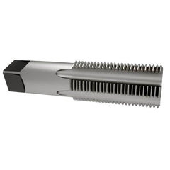 Interstate - 3/4-14 NPS Thread, 5 Flute Standard Pipe Tap - 3-1/4" OAL, 1-3/8" Thread Length, 29/32" Shank Diam, Bright Finish, High Speed Steel - Exact Tooling