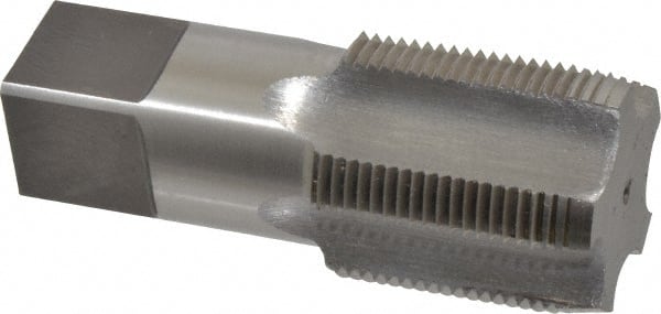 Interstate - 1-1/4 - 11-1/2 NPS Thread, 5 Flute Standard Pipe Tap - 4" OAL, 1-3/4" Thread Length, 1-5/16" Shank Diam, Bright Finish, High Speed Steel - Exact Tooling