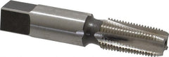 Interstate - 1/8-27 NPTF Thread, 4 Flute Standard Pipe Tap - 2-1/8" OAL, 3/4" Thread Length, 7/16" Shank Diam, Bright Finish, High Speed Steel - Exact Tooling