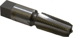 Interstate - 1/4-18 NPTF Thread, 4 Flute Standard Pipe Tap - 2-7/16" OAL, 1-1/16" Thread Length, 9/16" Shank Diam, Bright Finish, High Speed Steel - Exact Tooling