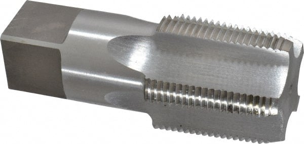 Interstate - 1-1/4 - 11-1/2 NPTF Thread, 5 Flute Standard Pipe Tap - 4" OAL, 1-3/4" Thread Length, 1-5/16" Shank Diam, Bright Finish, High Speed Steel - Exact Tooling
